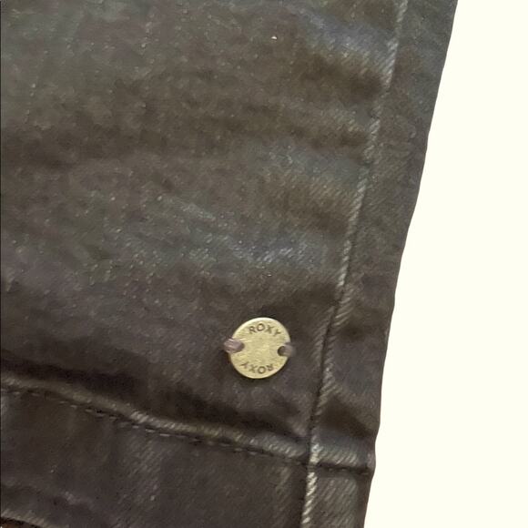 Roxy Mini Skirt Women Size 4 Black Full Zip Up Korean Sexy Fitted - Picture 7 of 8